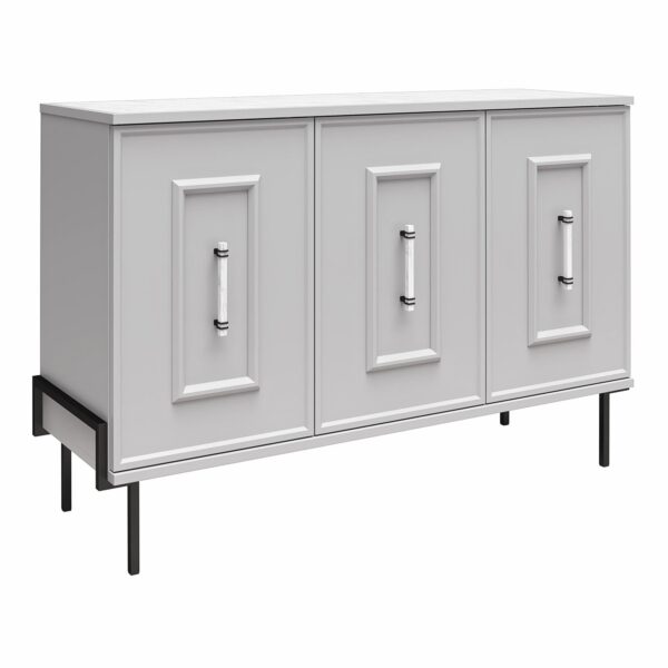 Liberty 3 Door Accent Cabinet with Faux Marble Top